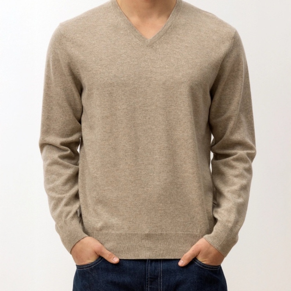 Jos. A. Bank Men's Beige V-Neck Sweater